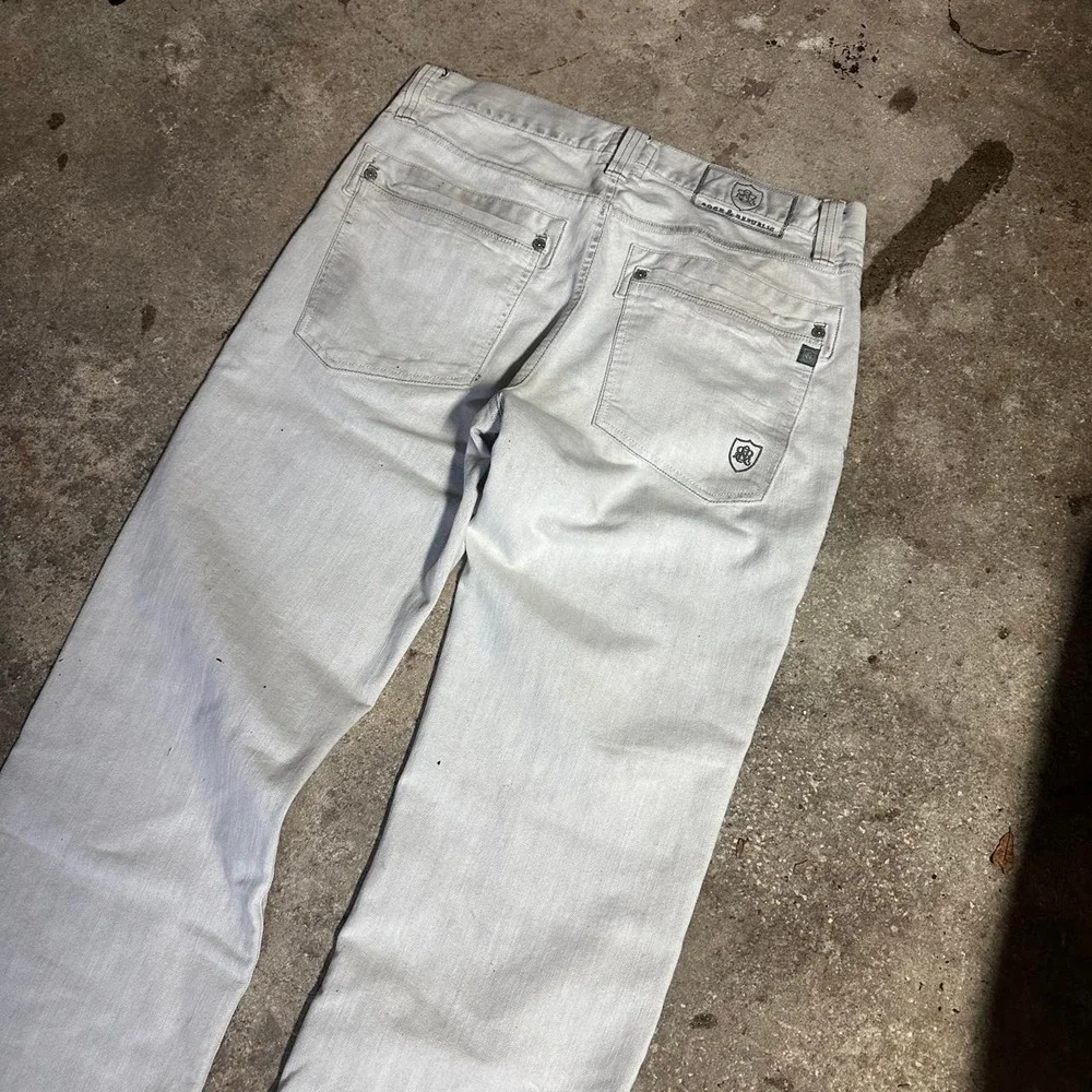 Rock & Republic Y2K Stone Light Wash Loose Fit Straight Leg Jeans Size 34x32